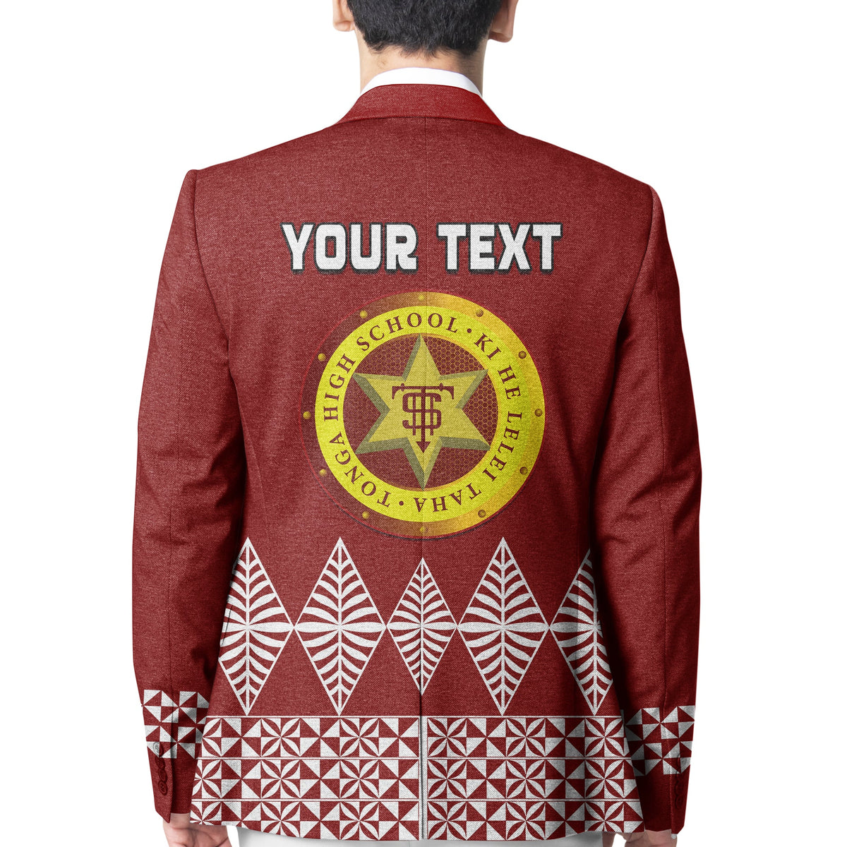 (Custom Personalised) Tonga High School Tonga Blazer Ngatu LT13 - Polynesian Pride