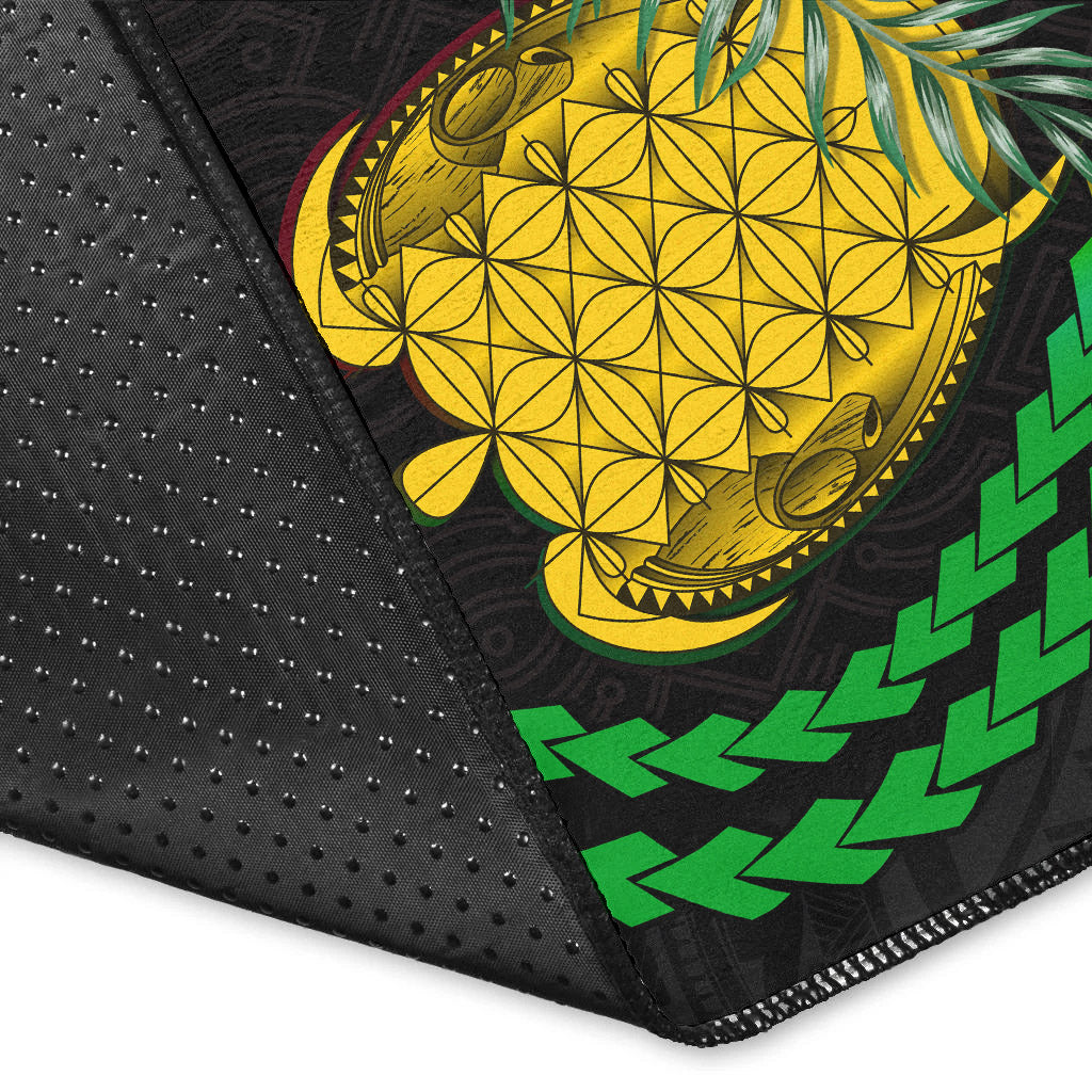 (Custom Personalised) Vanuatu Heart Polynesian Area Rug Turtle Sand Drawings LT13 - Polynesian Pride