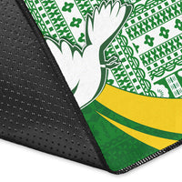 Tailevu Rugby Area Rug Fiji Rugby Tapa Pattern Green LT13 - Polynesian Pride