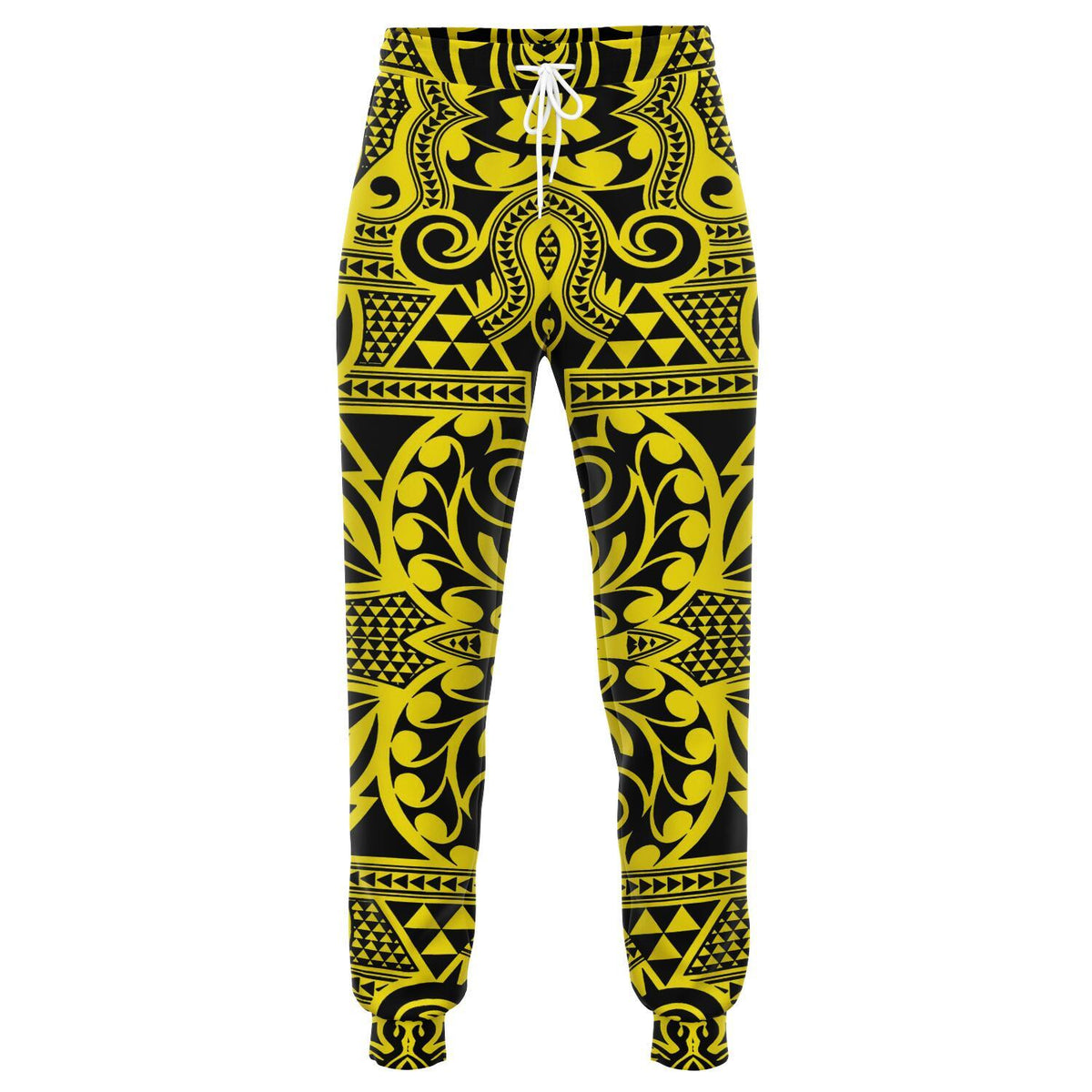 Polynesian Kakau Turtle Yellow Joggers Unisex Yellow - Polynesian Pride
