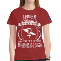 Samo T Shirt Samoan Flag The Soul Of A Witch (Woman) K5 - Polynesian Pride