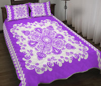 Hawaii Quilt Bed Set Pattern Version Special Purple LT13 - Polynesian Pride