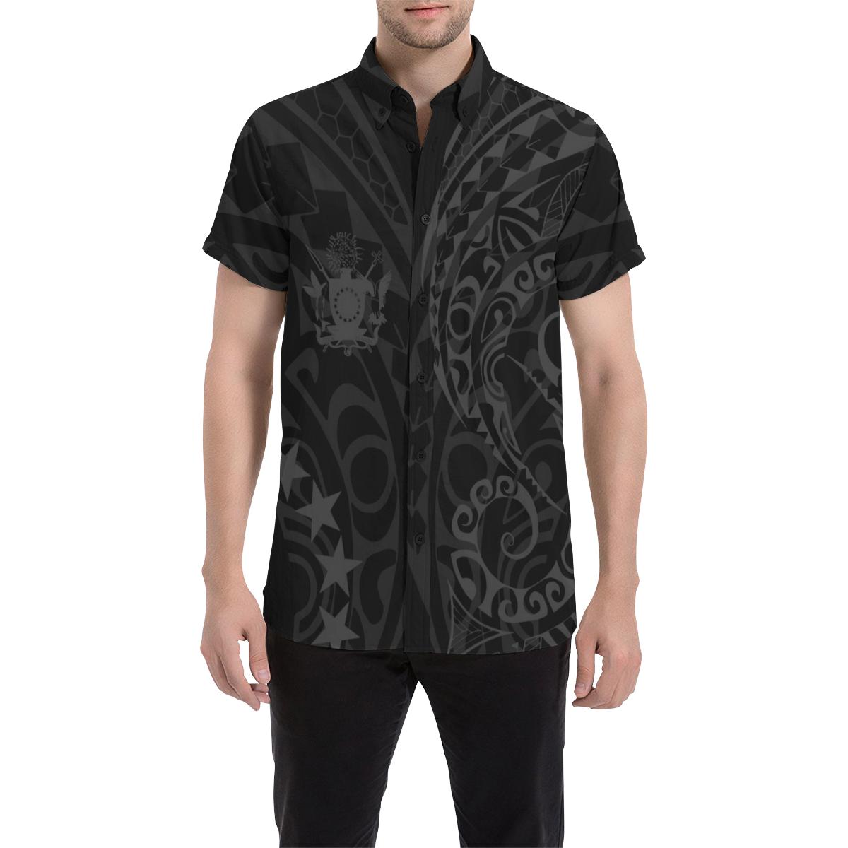 Cook Islands Short Sleeve Shirt Grey - Polynesian Pride