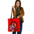 Vanuatu Polynesian Tote Bag - Floral With Seal Red Tote Bag One Size Red - Polynesian Pride
