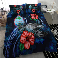 Guam Polynesian Bedding Set - Blue Turtle Hibiscus - Polynesian Pride