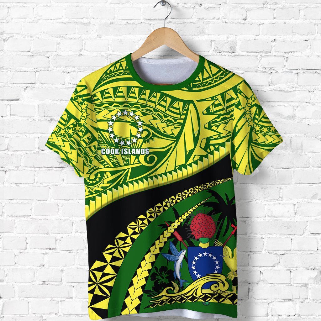 Cook Islands T Shirt Polynesian Tattoo Unisex Black - Polynesian Pride