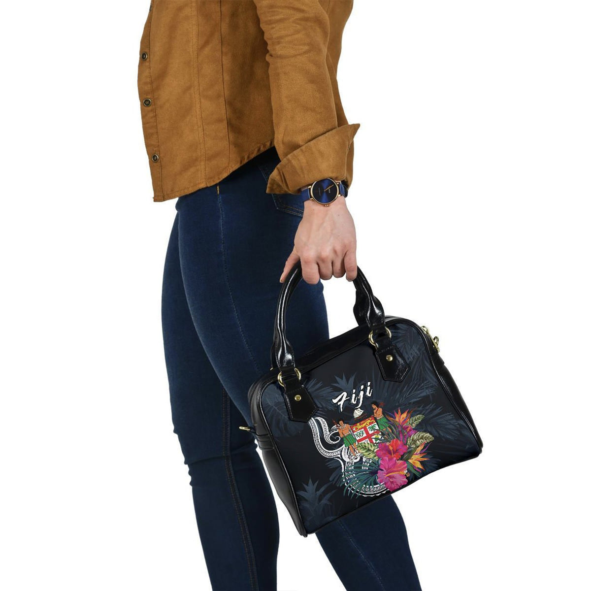 Fiji Polynesian Shoulder Handbag - Tropical Flower - Polynesian Pride