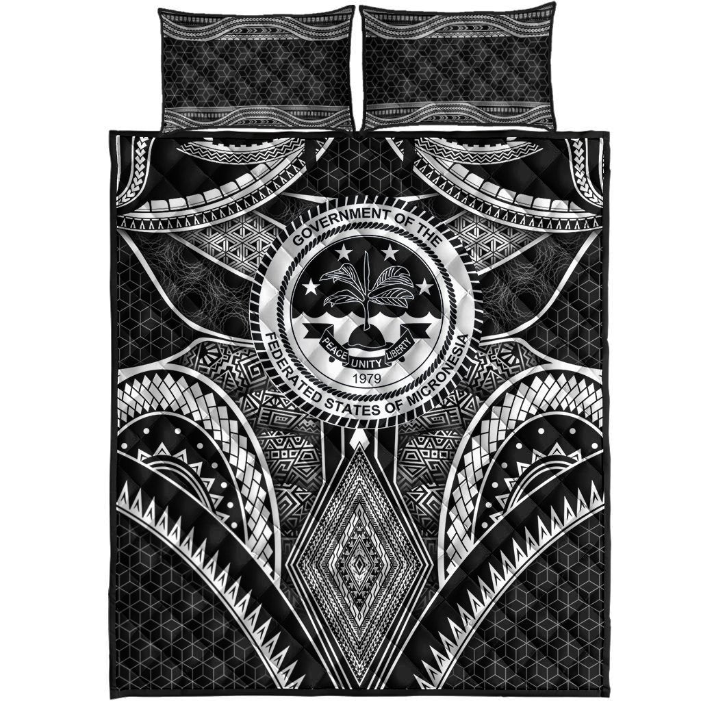 Polynesian FSM Quilt Bed Set - Poly Pattern With COA Federated States of Micronesia - Polynesian Pride