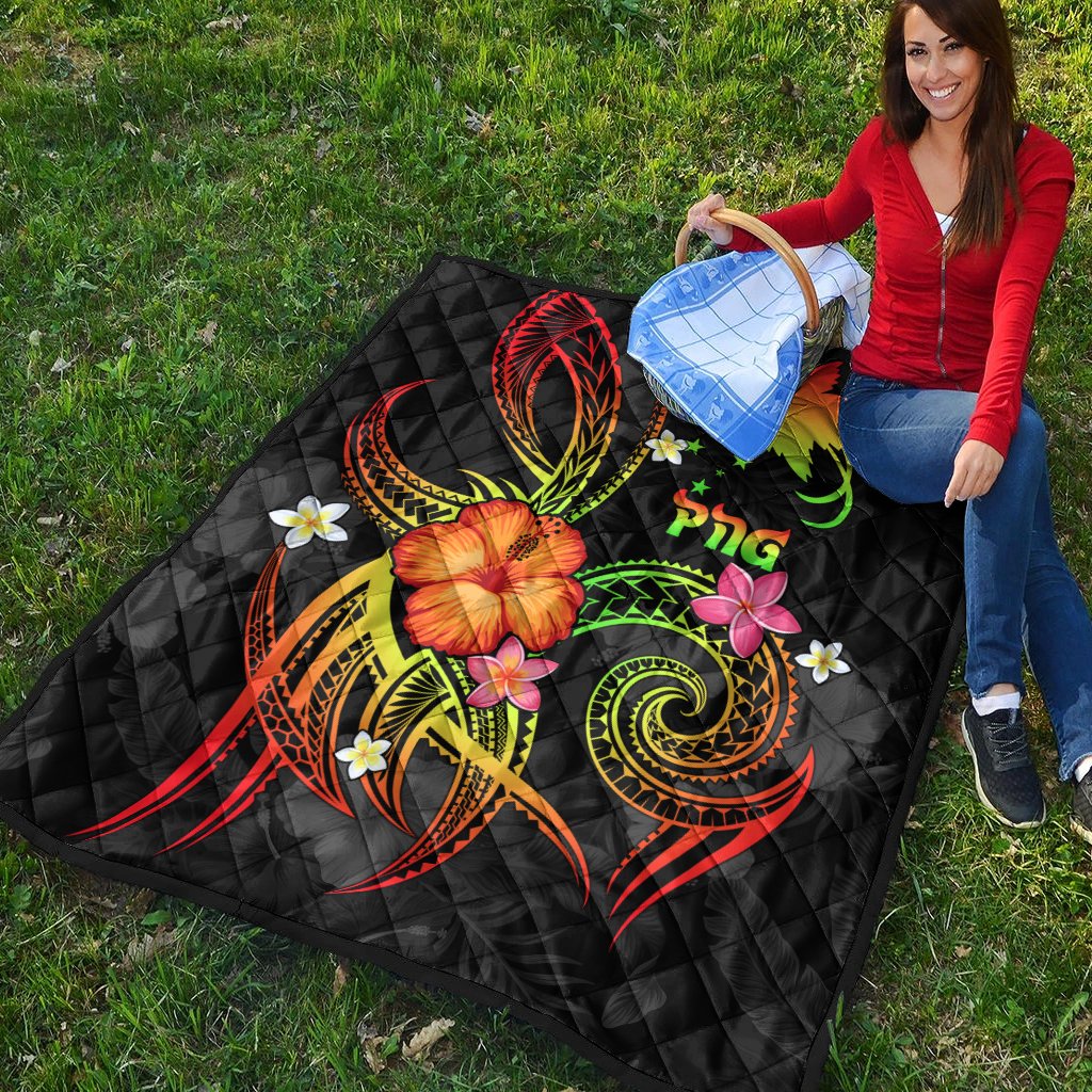 Papua New Guinea Polynesian Premium Quilt - Legend of Papua New Guinea (Reggae) - Polynesian Pride