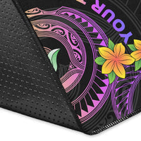 Polynesian Custom Personalised Area Rugs - Plumeria Flowers with Spiral Patterns - Polynesian Pride