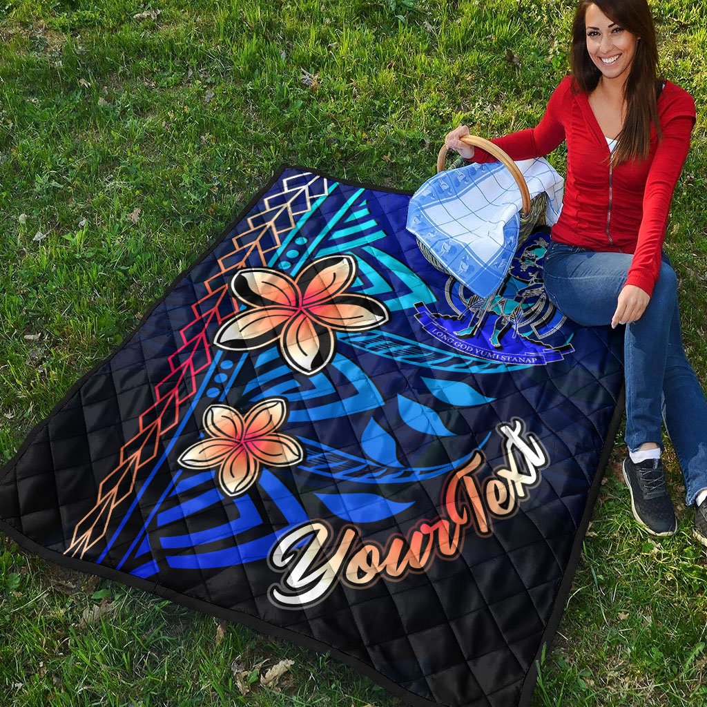 Vanuatu Custom Personalised Premium Quilt - Vintage Tribal Mountain - Polynesian Pride