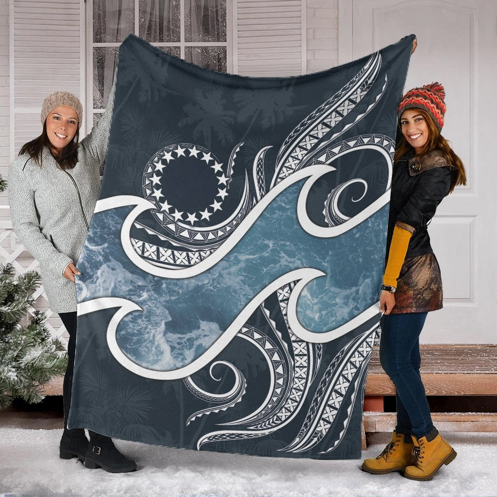 Cook Islands Polynesian Premium Blanket - Ocean Style - Polynesian Pride