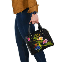 Cook Islands Polynesian Shoulder Handbag - Plumeria Tribal - Polynesian Pride