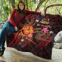 Vanuatu Polynesian Premium Quilt - Legend of Vanuatu (Red) - Polynesian Pride