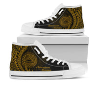 American Samoa High Top Shoes - Wings Style - Polynesian Pride