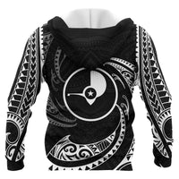Yap Micronesia ll Over Hoodie White Tribal Wave - Polynesian Pride