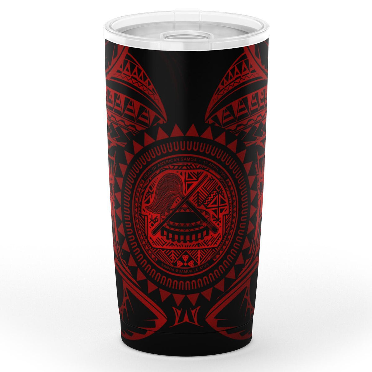 American Samoa Polynesian Tumbler - American Samoa Red Seal One Style Black - Polynesian Pride