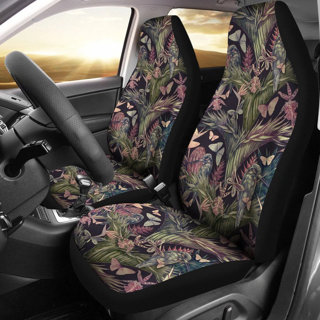 Hawaiian Palm Leaves, Tropical Flowers Car Seat Cover - Polynesian Pride