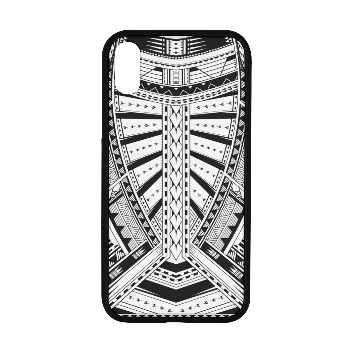 Polynesian 22 Rubber Phone Case One Size iPhone XR (6.1") Black - White - Polynesian Pride