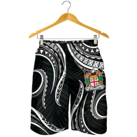 Fiji Coat of Arms Men Short Polynesian mix Coconut Pattern LT13 - Polynesian Pride