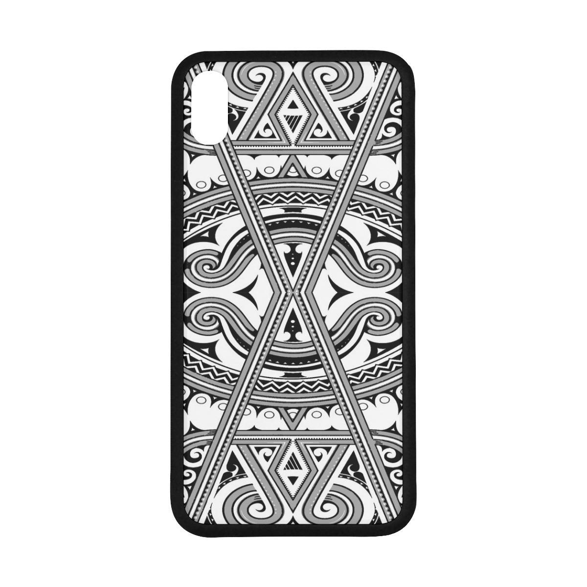 Polynesian 11 Rubber Phone Case One Size iPhone XS Max Black - White - Polynesian Pride