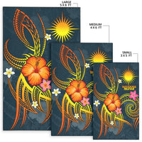 Marshall Islands Polynesian Area Rug - Legend of Marshall Islands (Blue) - Polynesian Pride