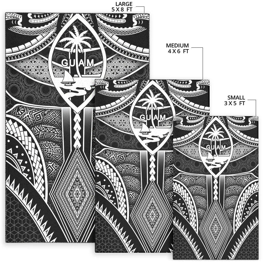Polynesian Area Rug - Guam Symbols With Poly Patterns - Polynesian Pride