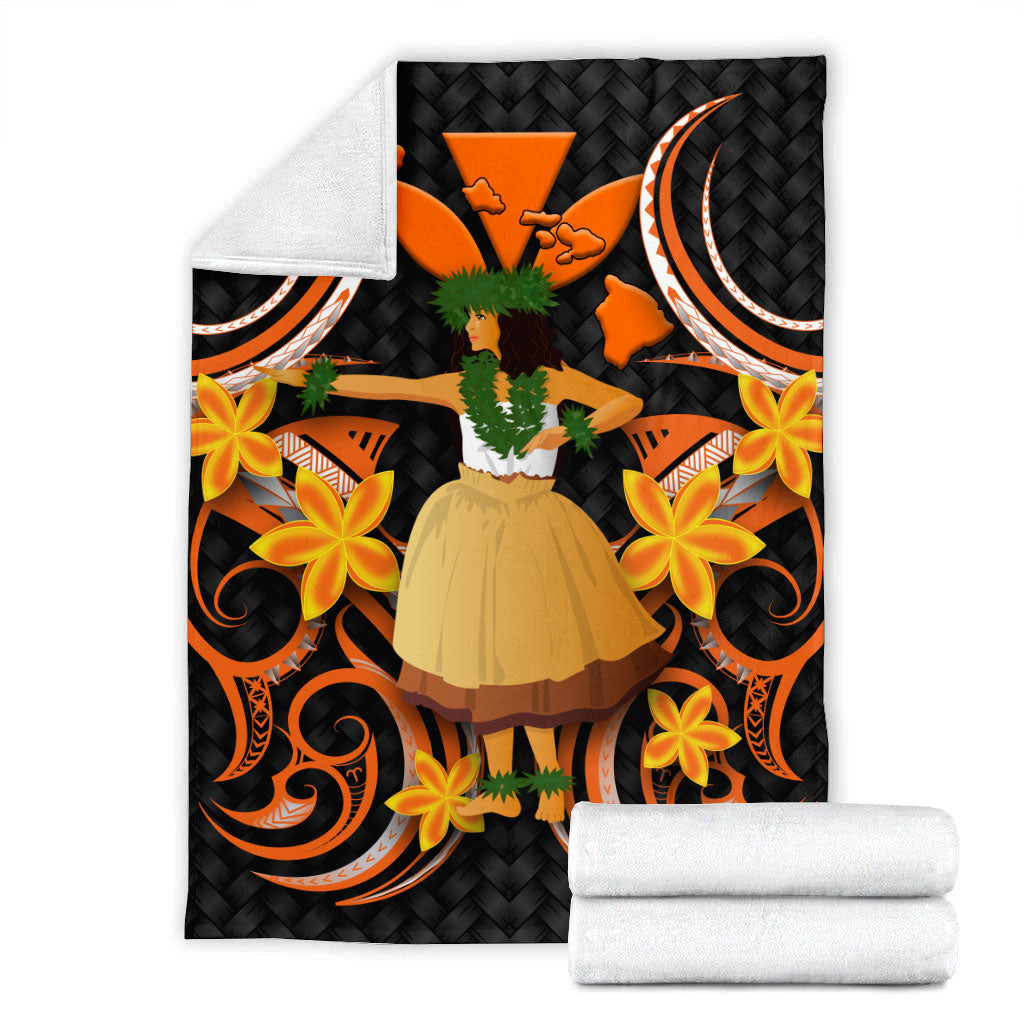 Hawaii Hula Girl Floral Blanket - LT12 - Polynesian Pride