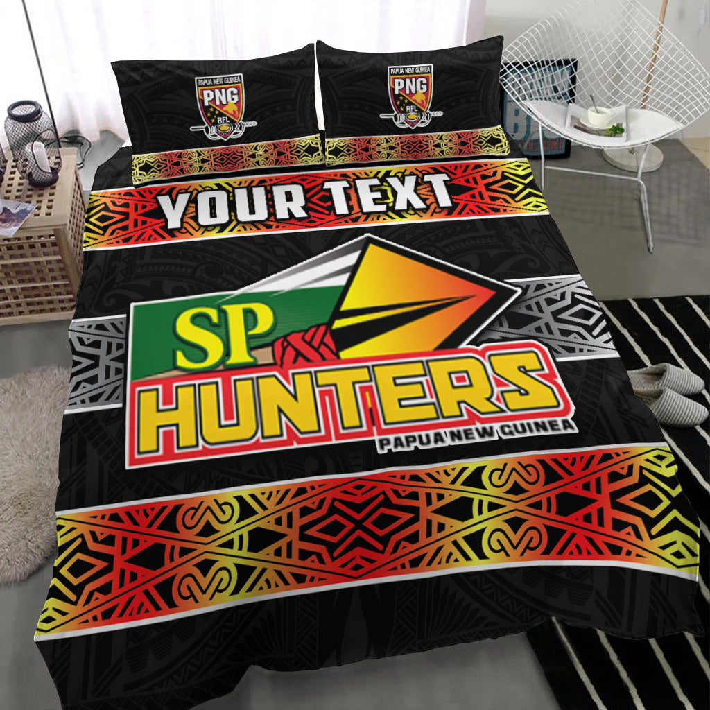(Custom Personalised) The Hunters PNG Bedding Set Papua New Guinea Hunters Rugby LT13 - Polynesian Pride