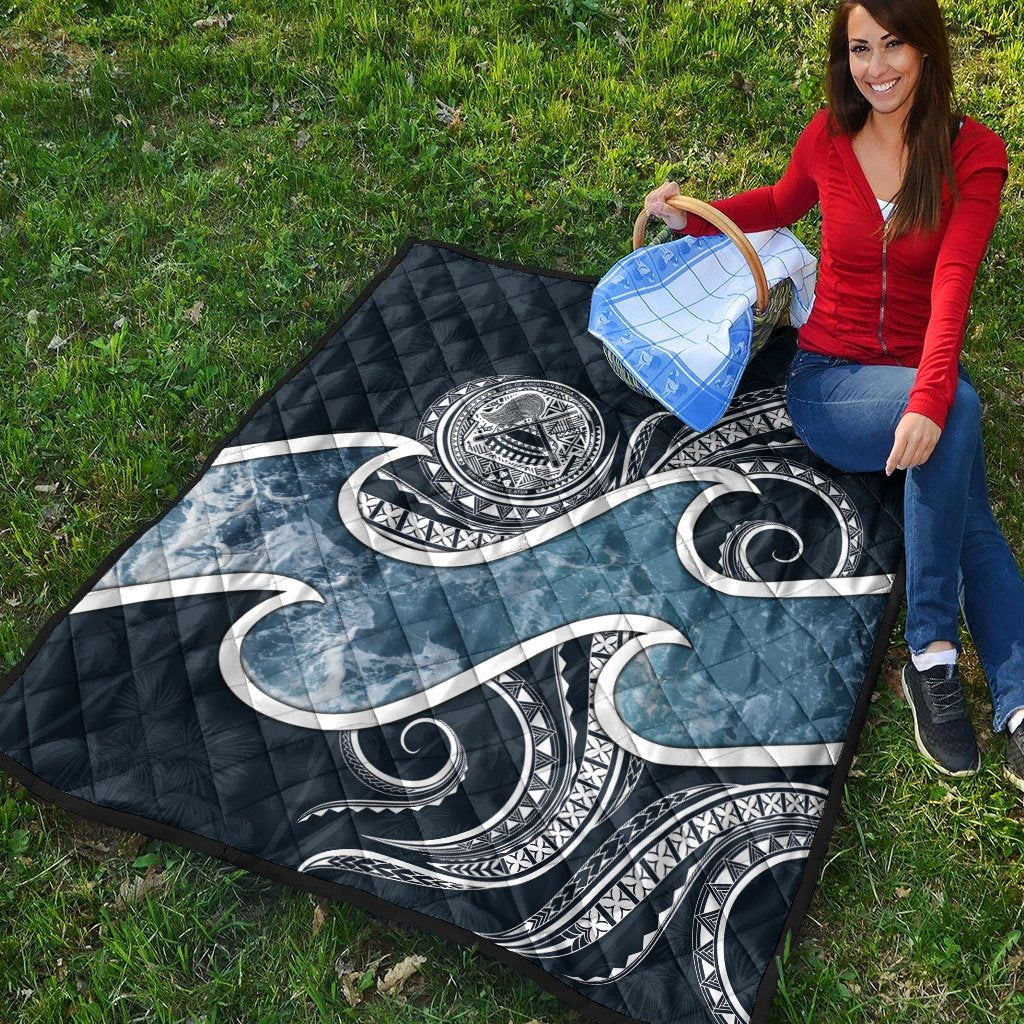 American Samoa Polynesian Premium Quilt - Ocean Style - Polynesian Pride