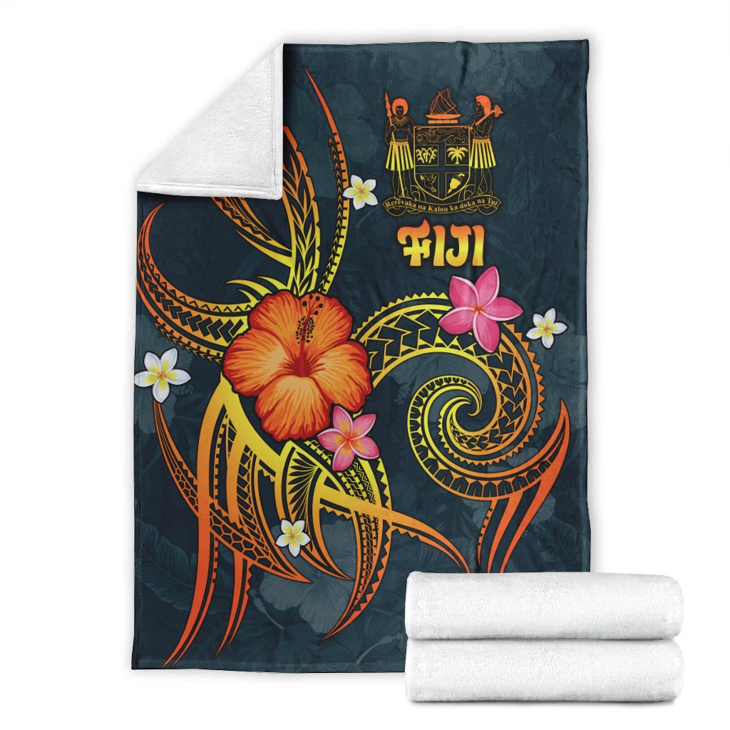 Fiji Polynesian Premium Blanket - Legend of Fiji (Blue) - Polynesian Pride