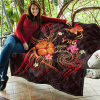Papua New Guinea Polynesian Premium Quilt - Legend of Papua New Guinea (Red) - Polynesian Pride