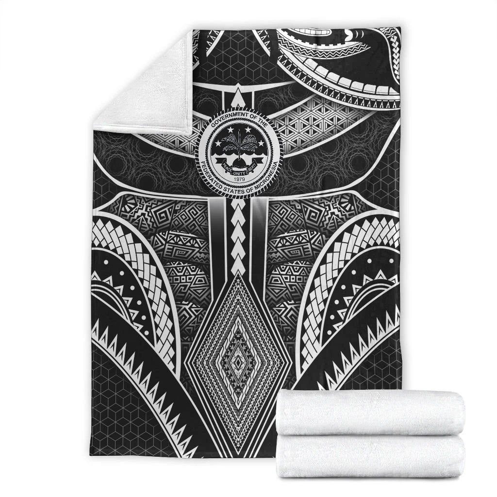 Polynesian FSM Premium Blanket - Poly Pattern With COA Federated States of Micronesia - Polynesian Pride