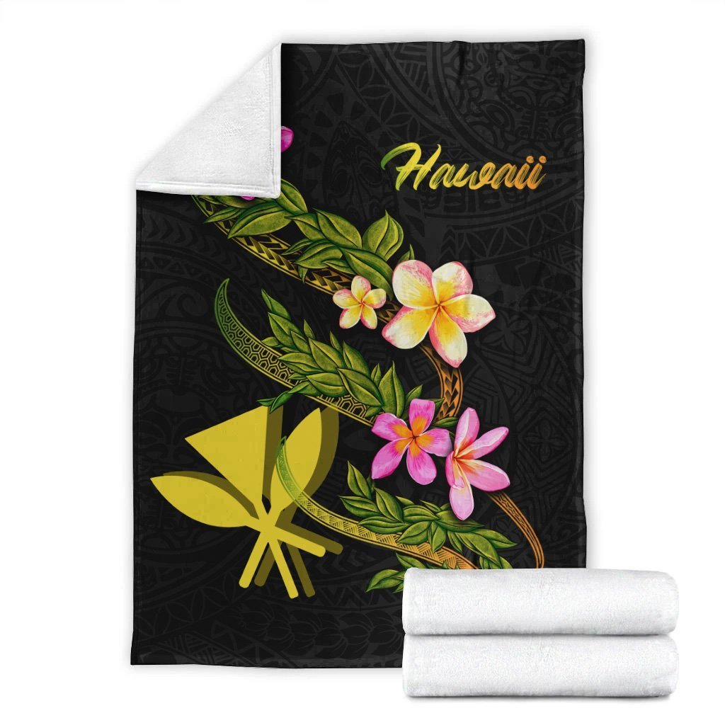 Hawaii Polynesian Blanket - Plumeria Tribal - Polynesian Pride