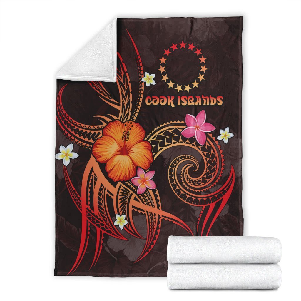 Cook Islands Polynesian Premium Blanket - Legend of Cook Islands (Red) - Polynesian Pride