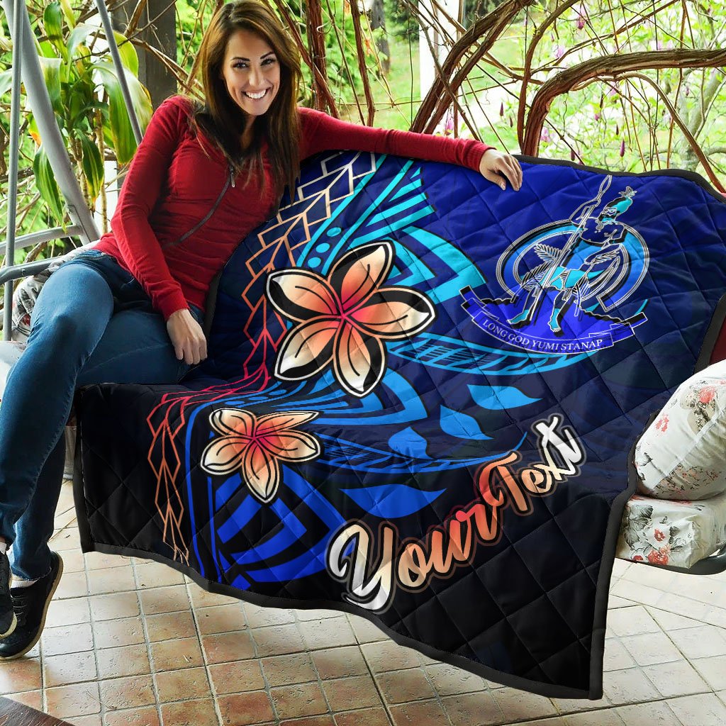 Vanuatu Custom Personalised Premium Quilt - Vintage Tribal Mountain - Polynesian Pride