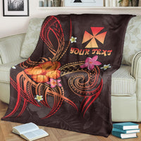Wallis and Futuna Polynesian Personalised Premium Blanket - Legend of Wallis and Futuna (Red) - Polynesian Pride