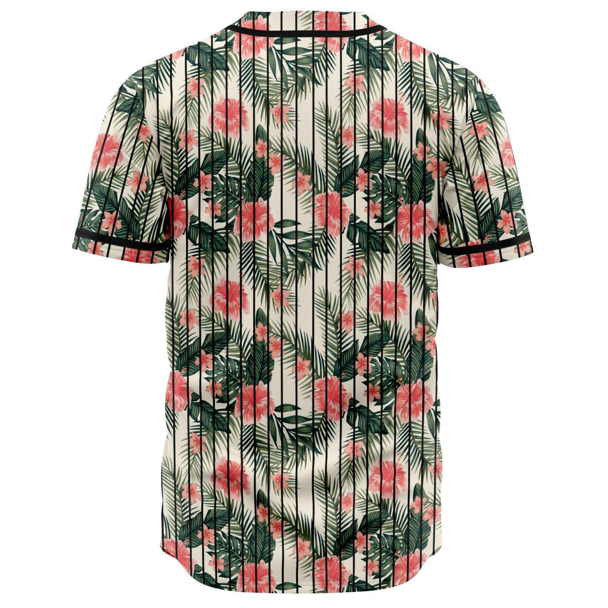 Hibiscus Plumeria Tropical Red Baseball Jersey - Polynesian Pride