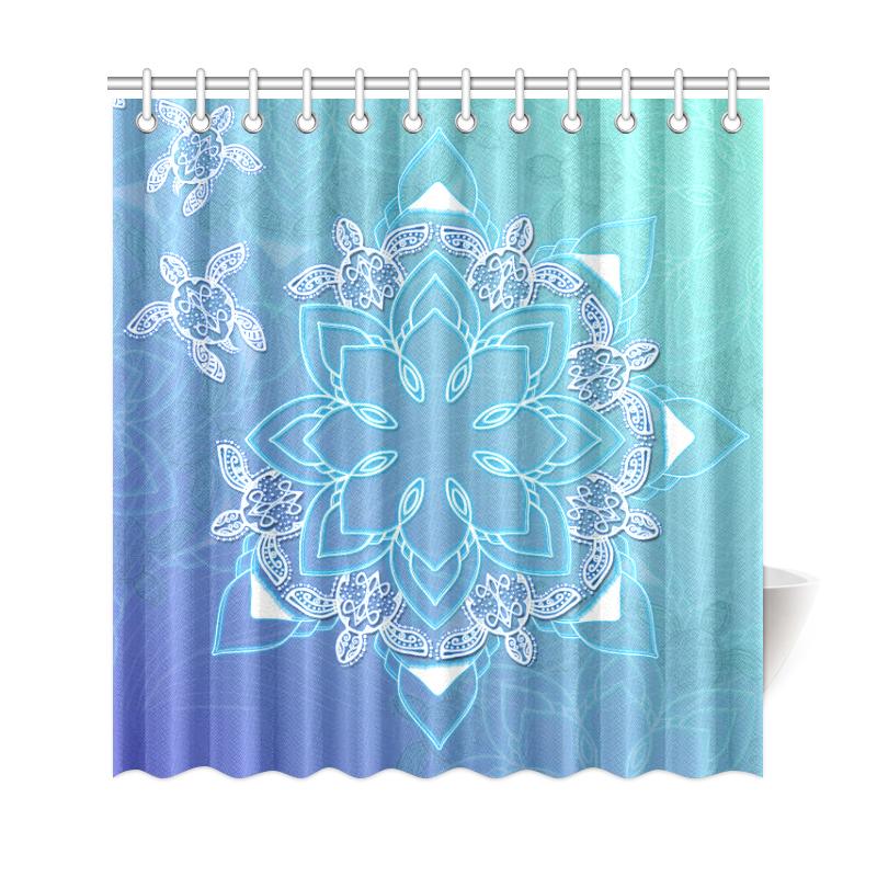 Flower Turtle Shower Curtain - Polynesian Pride