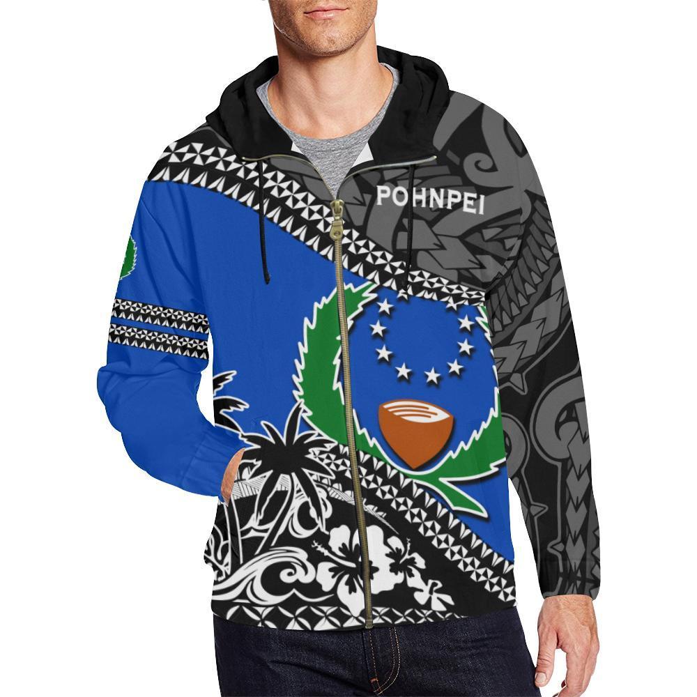 Pohnpei Zip Hoodie Fall In The Wave K7 - Polynesian Pride