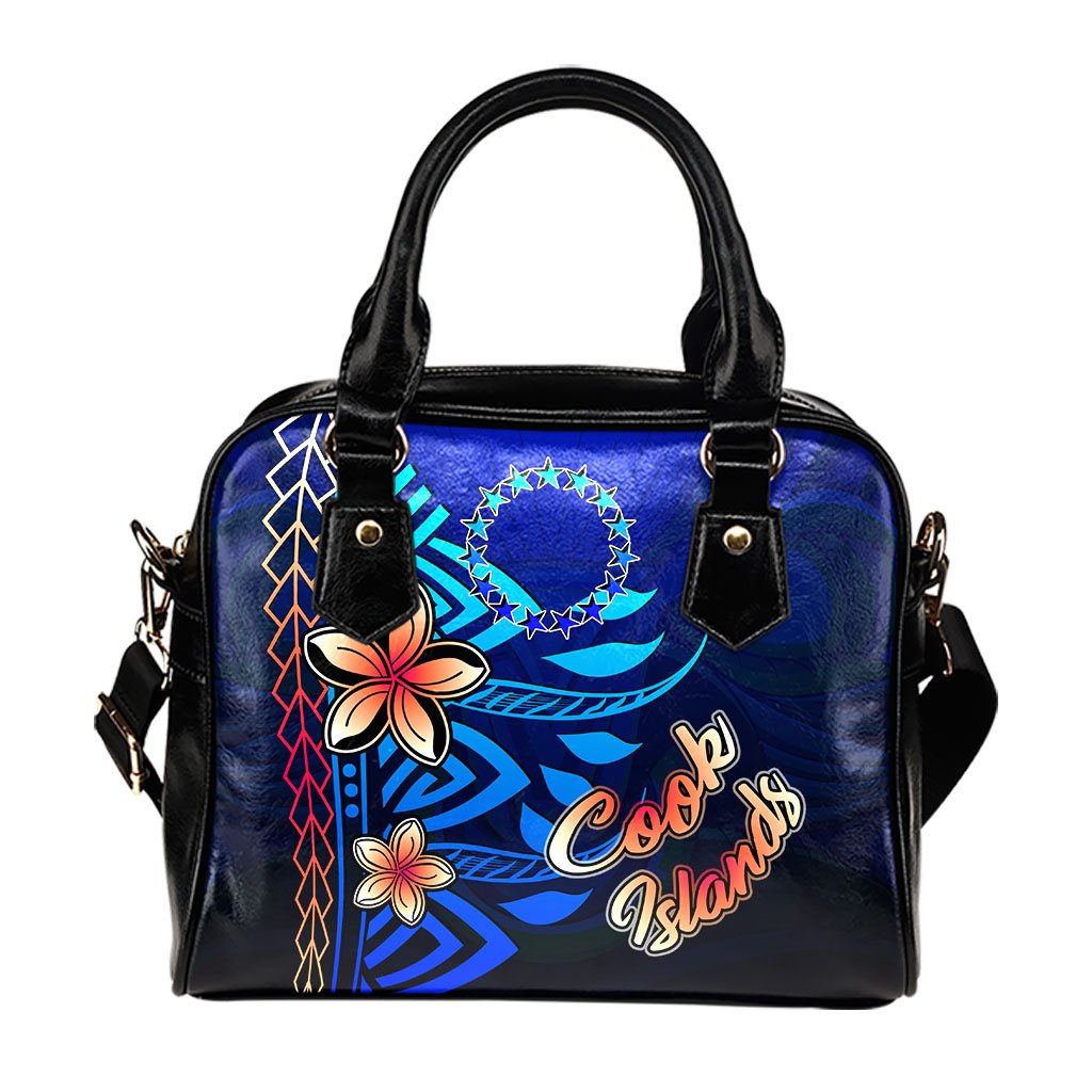 Cook Islands Shoulder Handbag - Vintage Tribal Mountain - Polynesian Pride