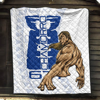 Guam Premium Quilt - Chamorro With Puntan Blue Color - Polynesian Pride