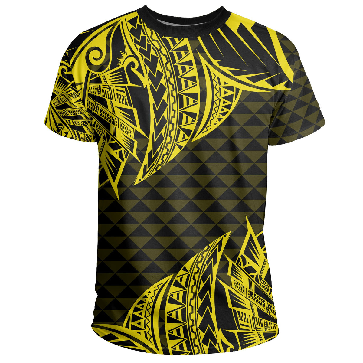 Hawaii Maka Polynesian T Shirt Marcus Style Yellow - Polynesian Pride