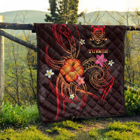 Tuvalu Polynesian Premium Quilt - Legend of Tuvalu (Red) - Polynesian Pride