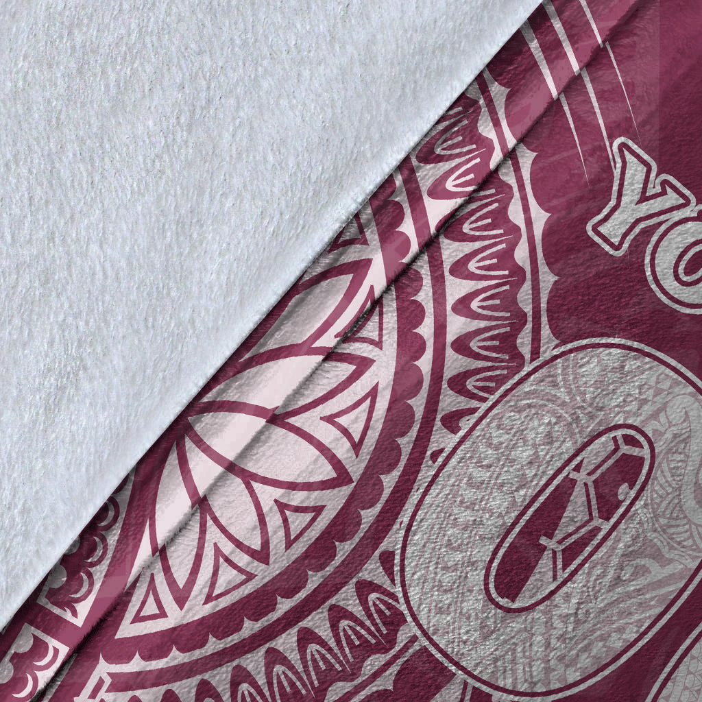 (Custom Personalised) Cook Islands Mangaia Blanket - Tribal Pattern - LT12 - Polynesian Pride