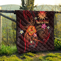 Nauru Polynesian Premium Quilt - Legend of Nauru (Red) - Polynesian Pride