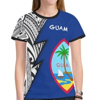 Guam Pattern All Over T Shirt Guam Flag Polynesian Tattoo - Polynesian Pride