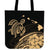 Hawaii Turtle Polynesian Map Plumeria Tote Bag Tote Bag One Size Black - Polynesian Pride