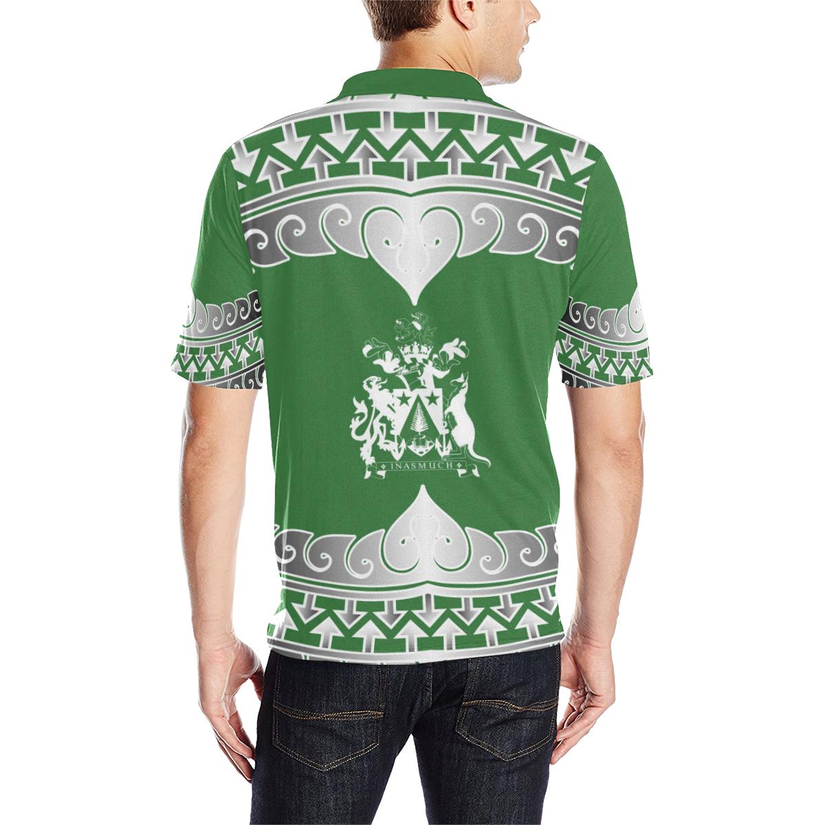 Norfolk Island Polo Shirt Wave Style - Polynesian Pride