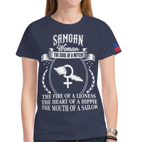 Samo T Shirt Samoan Flag The Soul Of A Witch (Woman) K5 - Polynesian Pride
